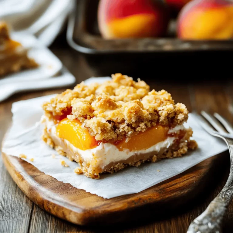 Peaches and Cream Crumble Bars