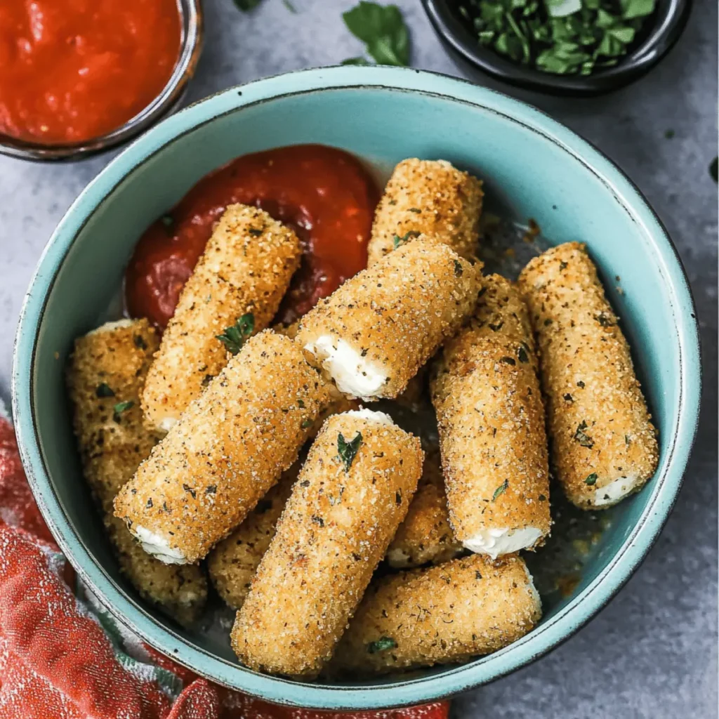 Oven-Baked Mozzarella Sticks