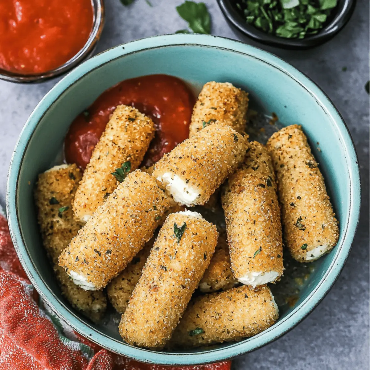 Oven-Baked Mozzarella Sticks