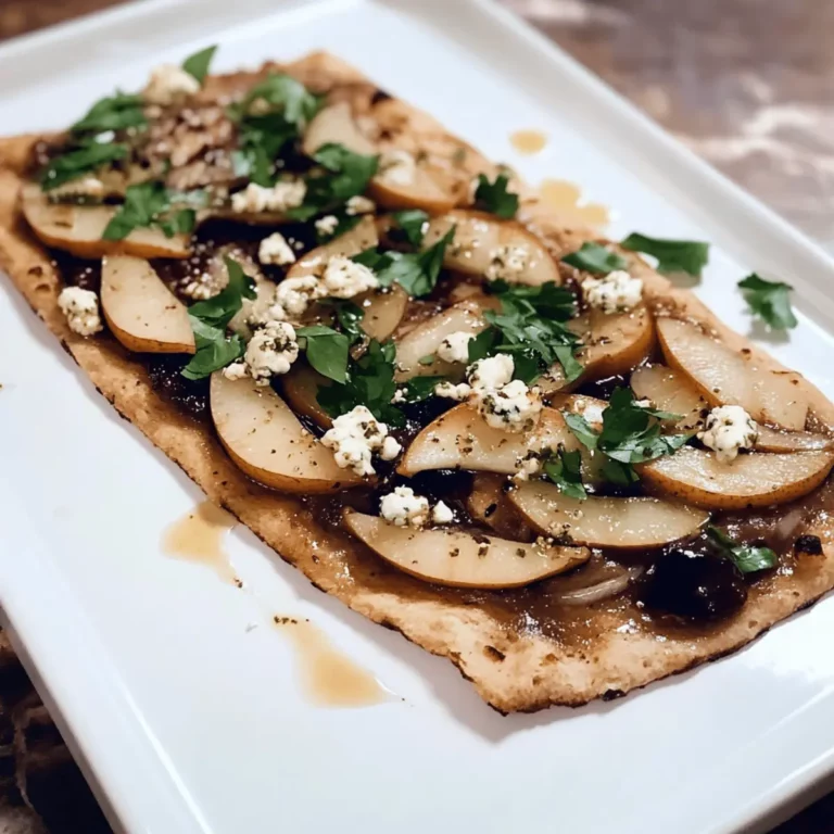 Pear and Gorgonzola Flatbread Recipe