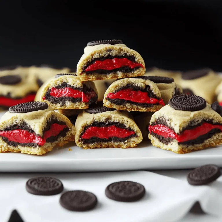 Easy Halloween Oreo Stuffed Chocolate Chip Cookies