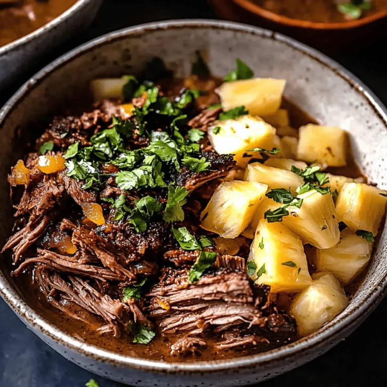 Crockpot Chipotle Pineapple Pot Roast Bowls