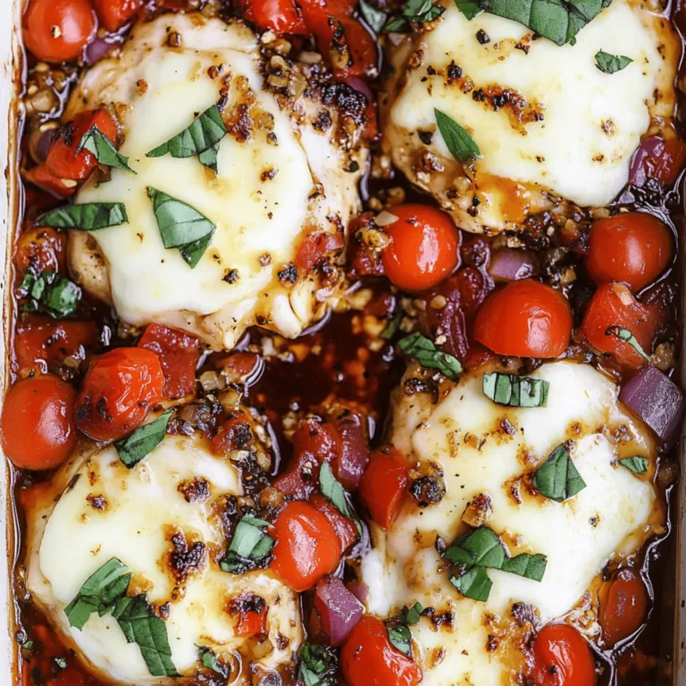 Balsamic Baked Chicken Breast with Mozzarella Cheese