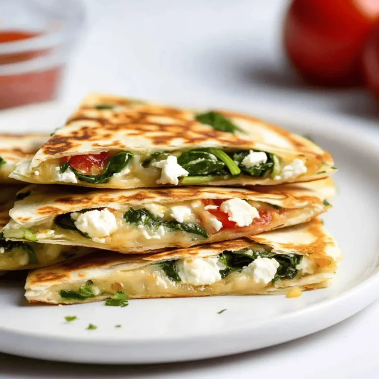 Spinach and Feta Quesadillas