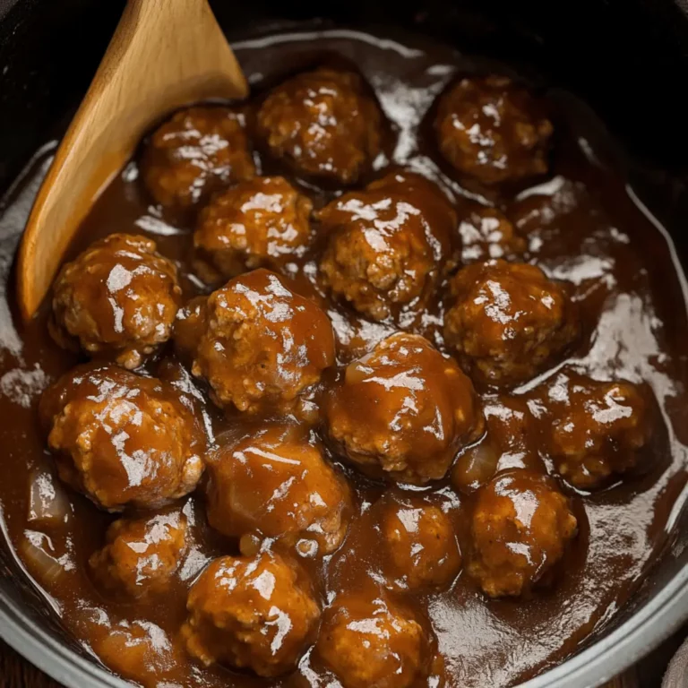 Slow Cooker Salisbury Steak Meatballs