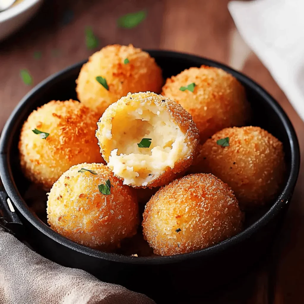 Air Fryer Cheesy Mashed Potato Balls