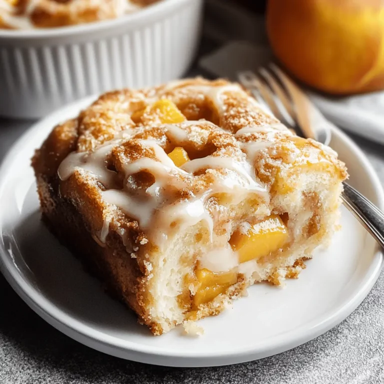 Peach Cobbler Cinnamon Rolls