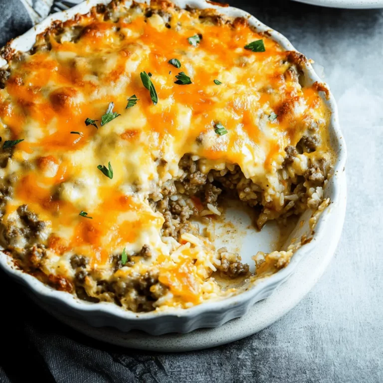 Cheesy Hamburger Rice Casserole