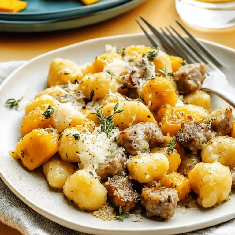 Creamy Butternut Squash Gnocchi with Sausage Recipe