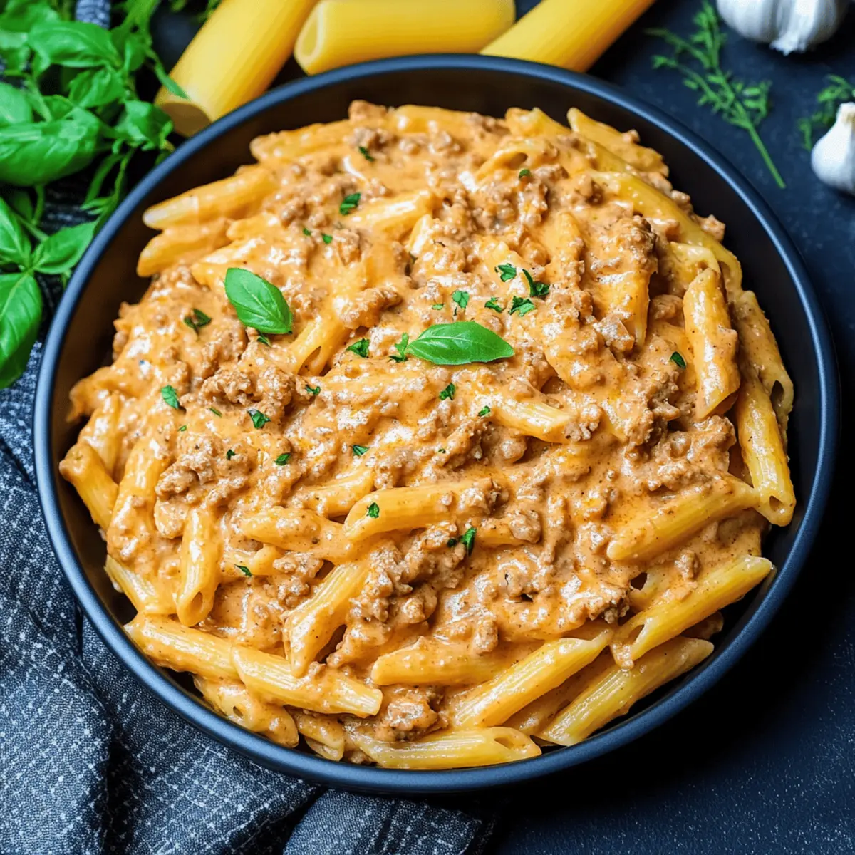 High Protein Creamy Beef Pasta Recipe
