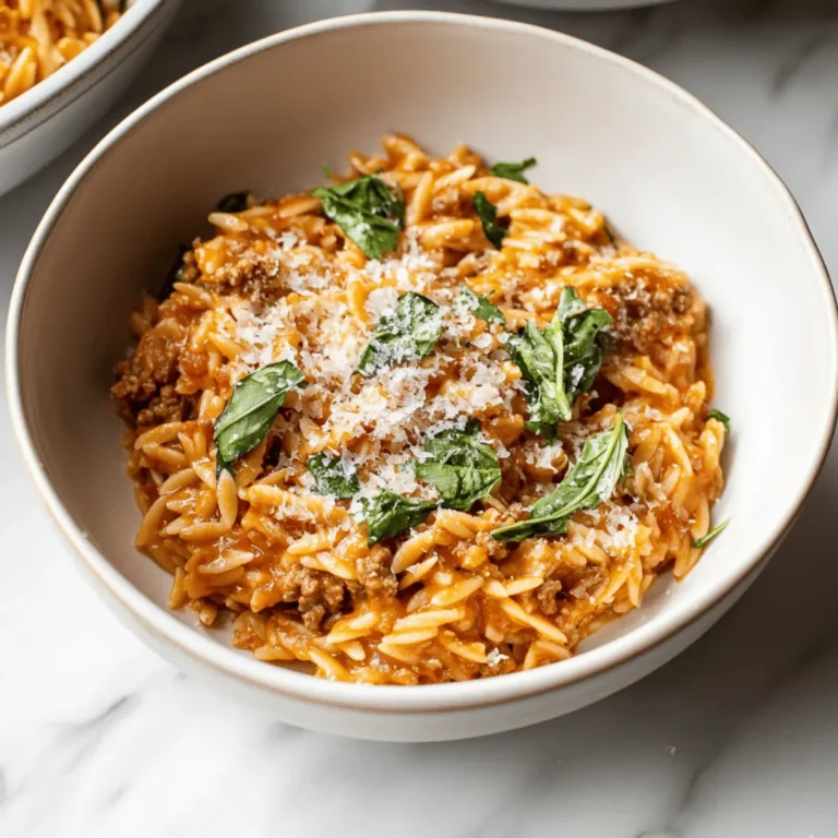 Savory Ground Beef Orzo Recipe for Cozy Nights