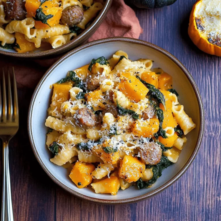 Autumn Sausage Pasta with Squash