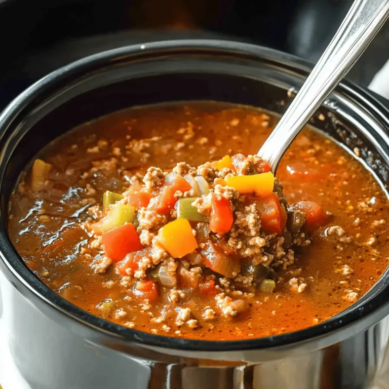High Protein Stuffed Pepper Soup