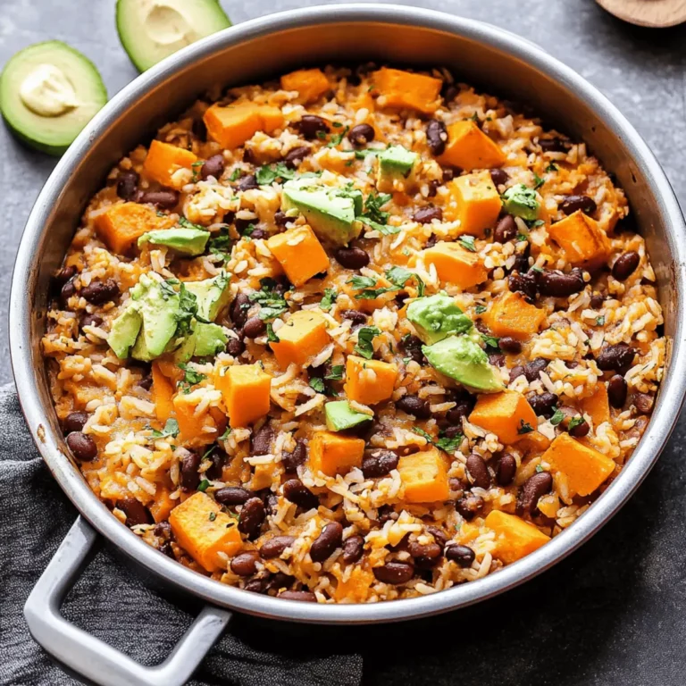 Rice and Bean Casserole with Sweet Potatoes