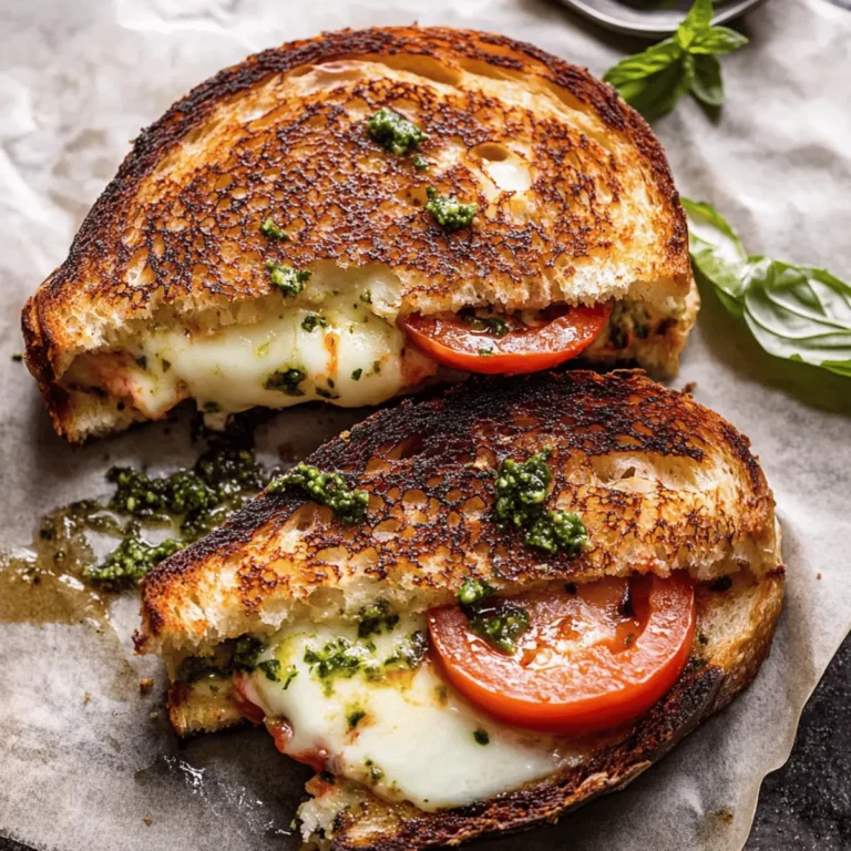 Pesto Caprese Grilled Cheese
