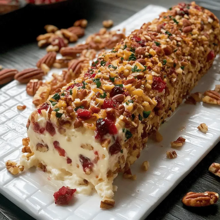 Cranberry, Pecan and Cheese Log