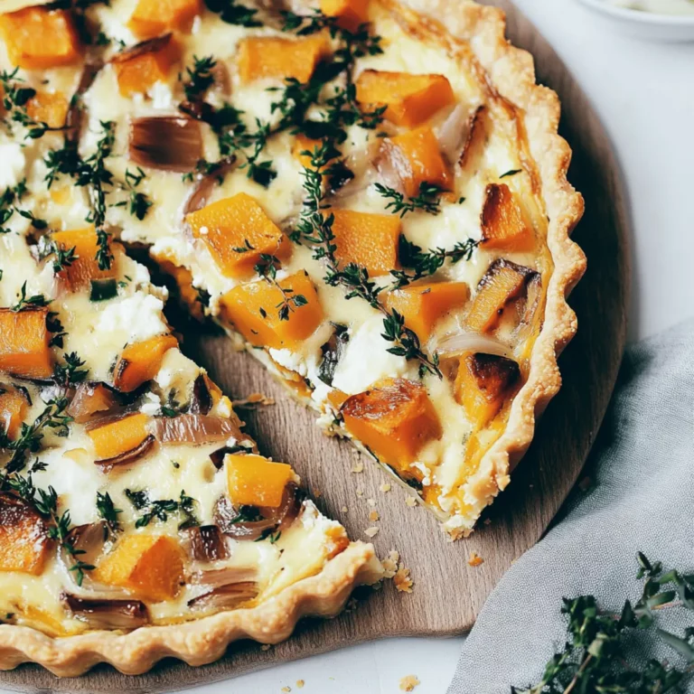 Butternut Squash, Goat Cheese, & Caramelized Onion Quiche Recipe