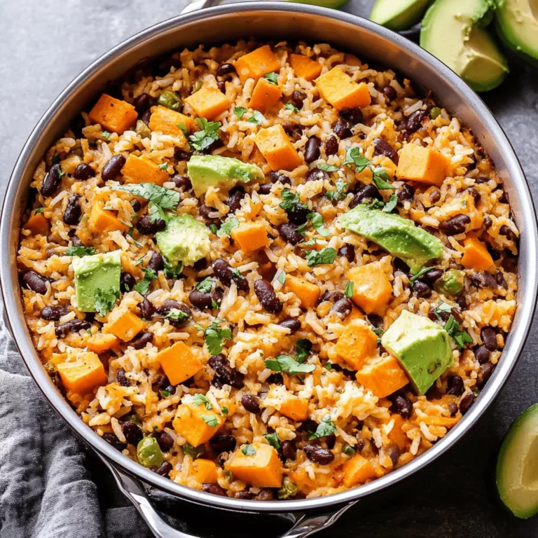 Rice and Bean Casserole with Sweet Potatoes