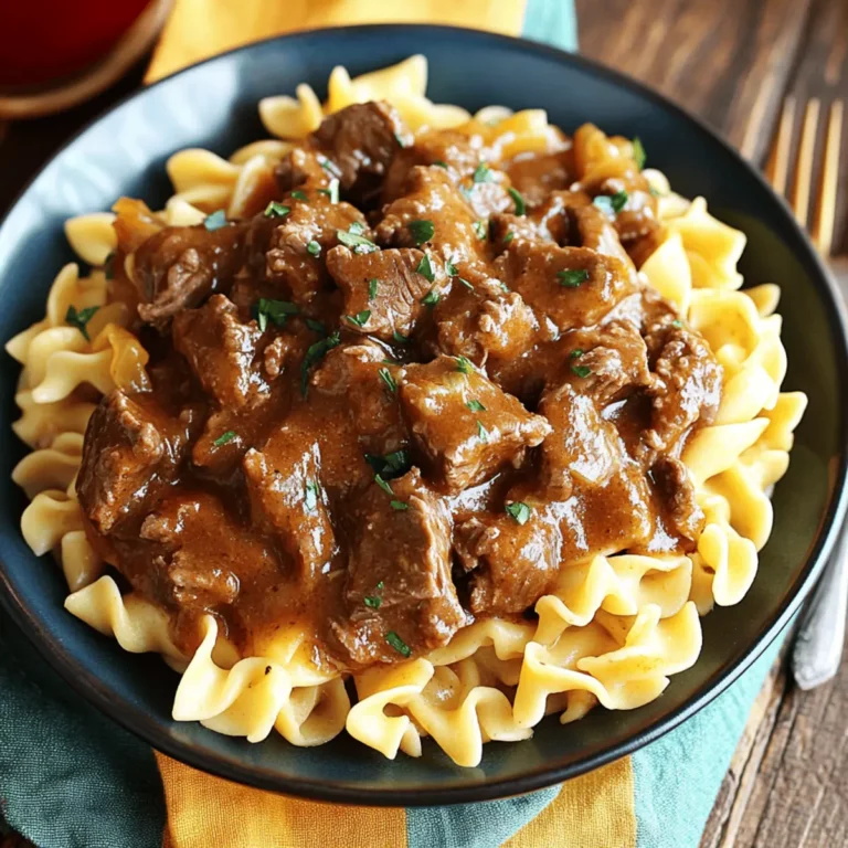 Slow Cooker Beef & Noodles