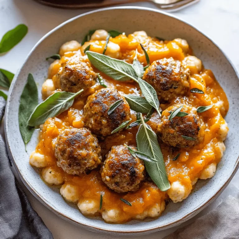 Turkey Meatballs in Pumpkin Sage Sauce
