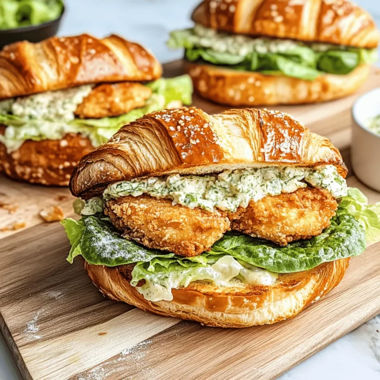 Chicken Caesar Croissant Sandwich