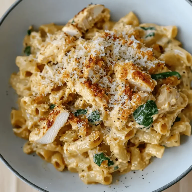 Creamy Parmesan Chicken with Rigatoni Pasta