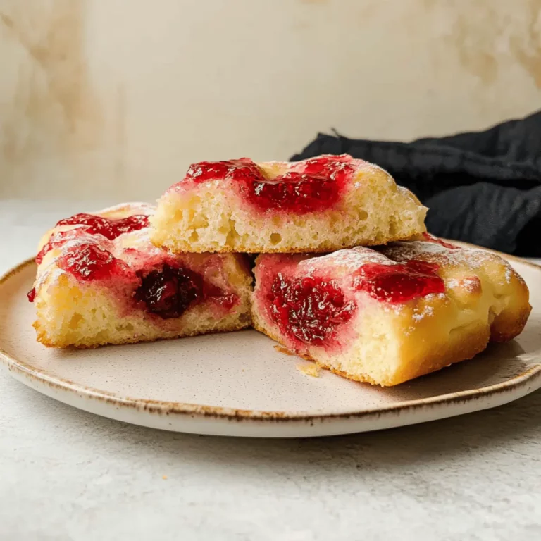 Simple Jam Donut Focaccia
