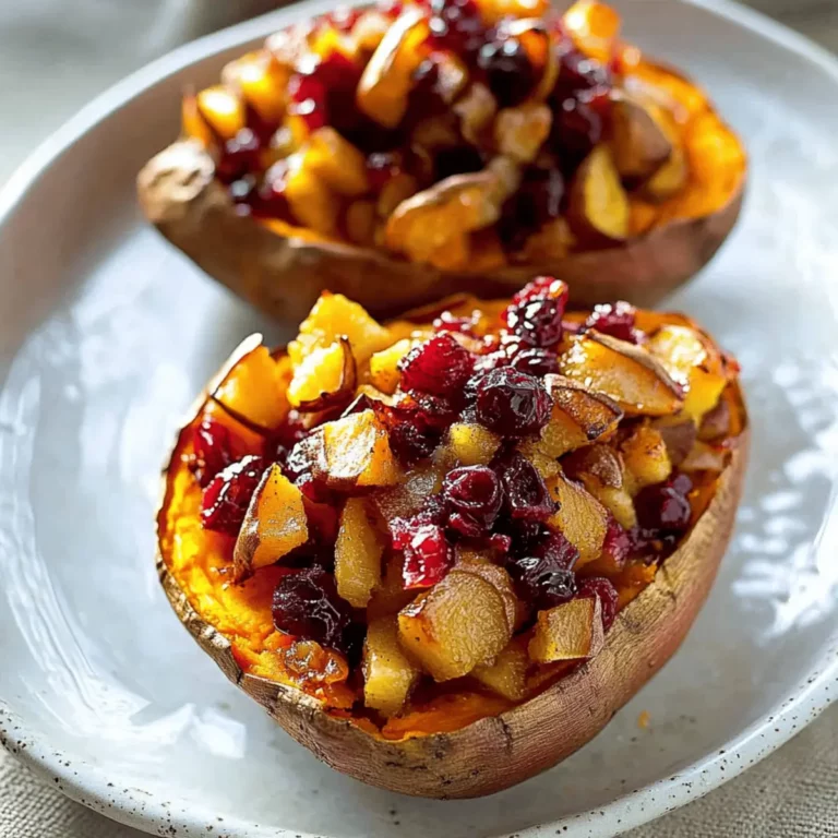 Irresistible Cranberry Apple Twice-Baked Sweet Potatoes