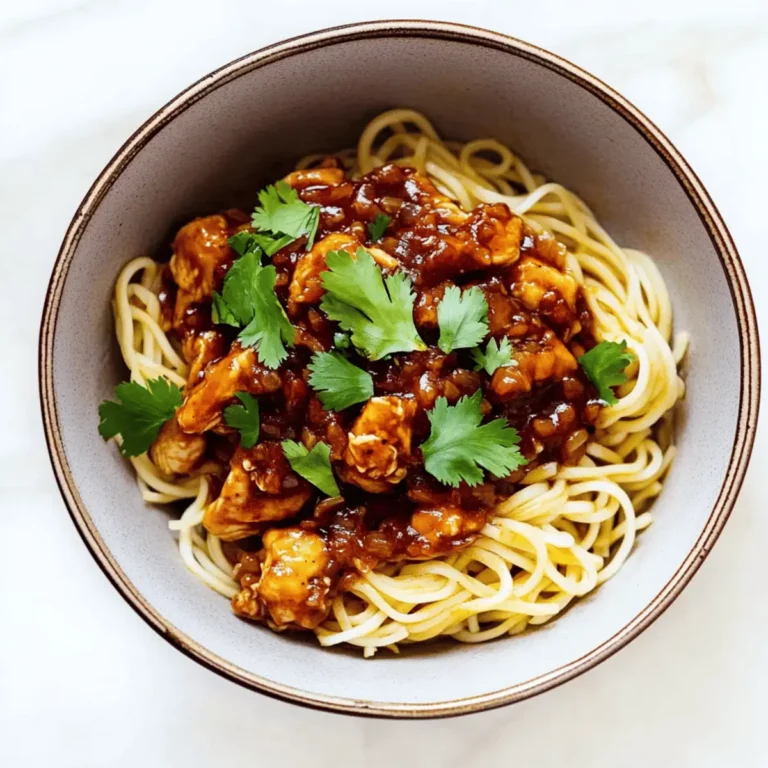 Sticky Garlic Chicken Noodles