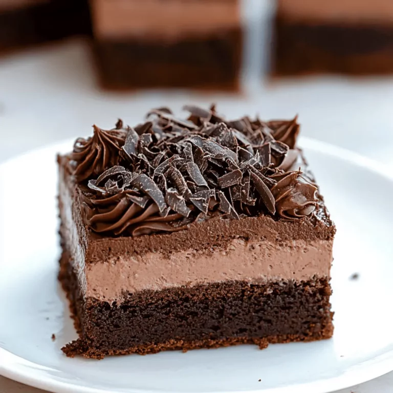 Layered Chocolate Mousse Brownies
