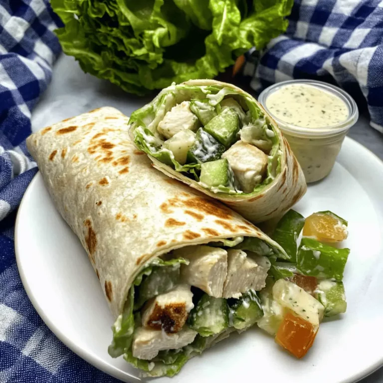 Creamy & Juicy Chicken Caesar Salad Wrap