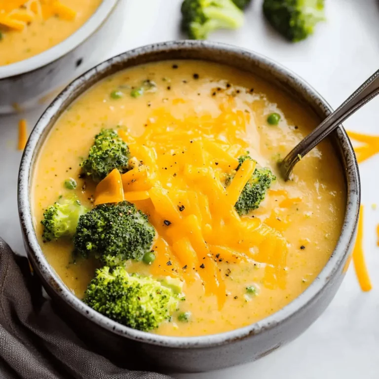Healthy Broccoli Cheddar Soup