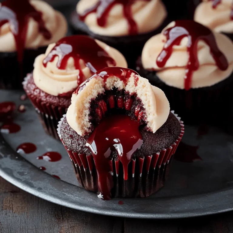 Halloween Vampire Bite Cupcakes