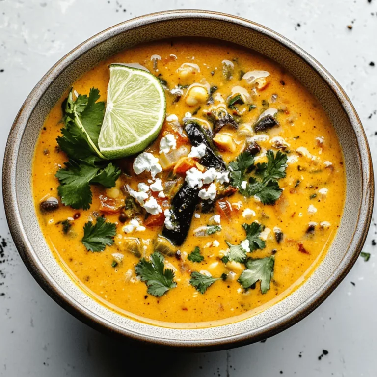 Cozy Roasted Poblano Soup