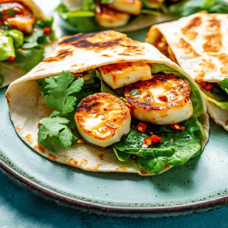 Sweet Chili Halloumi Wraps