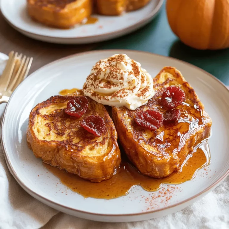 Fall Pumpkin French Toast Breakfast