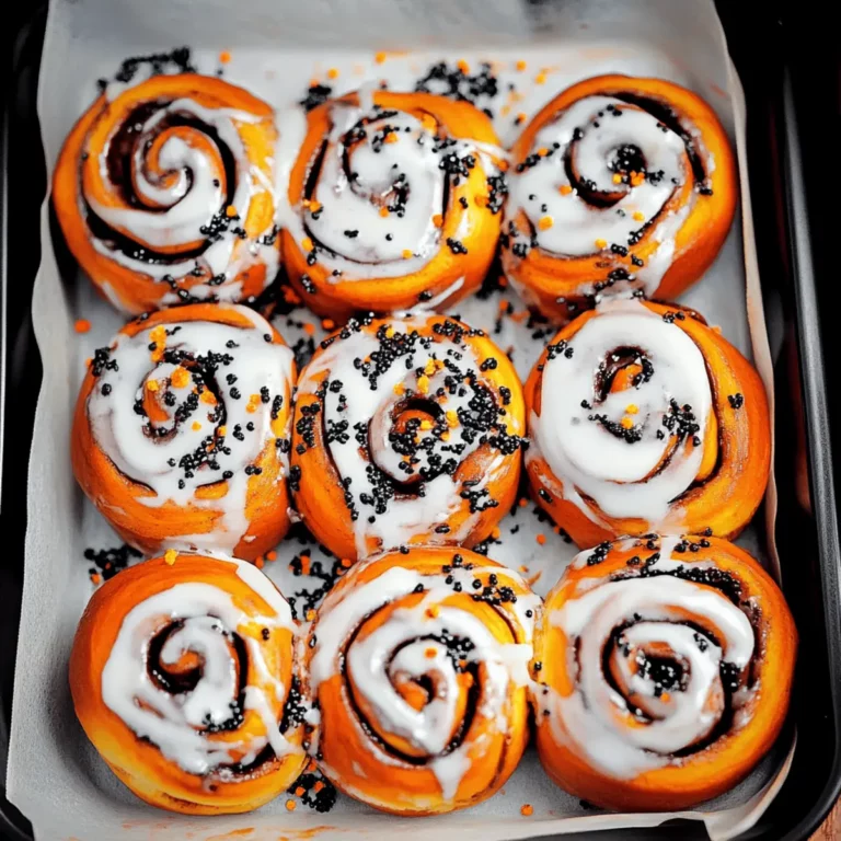 Halloween Cinnamon Rolls