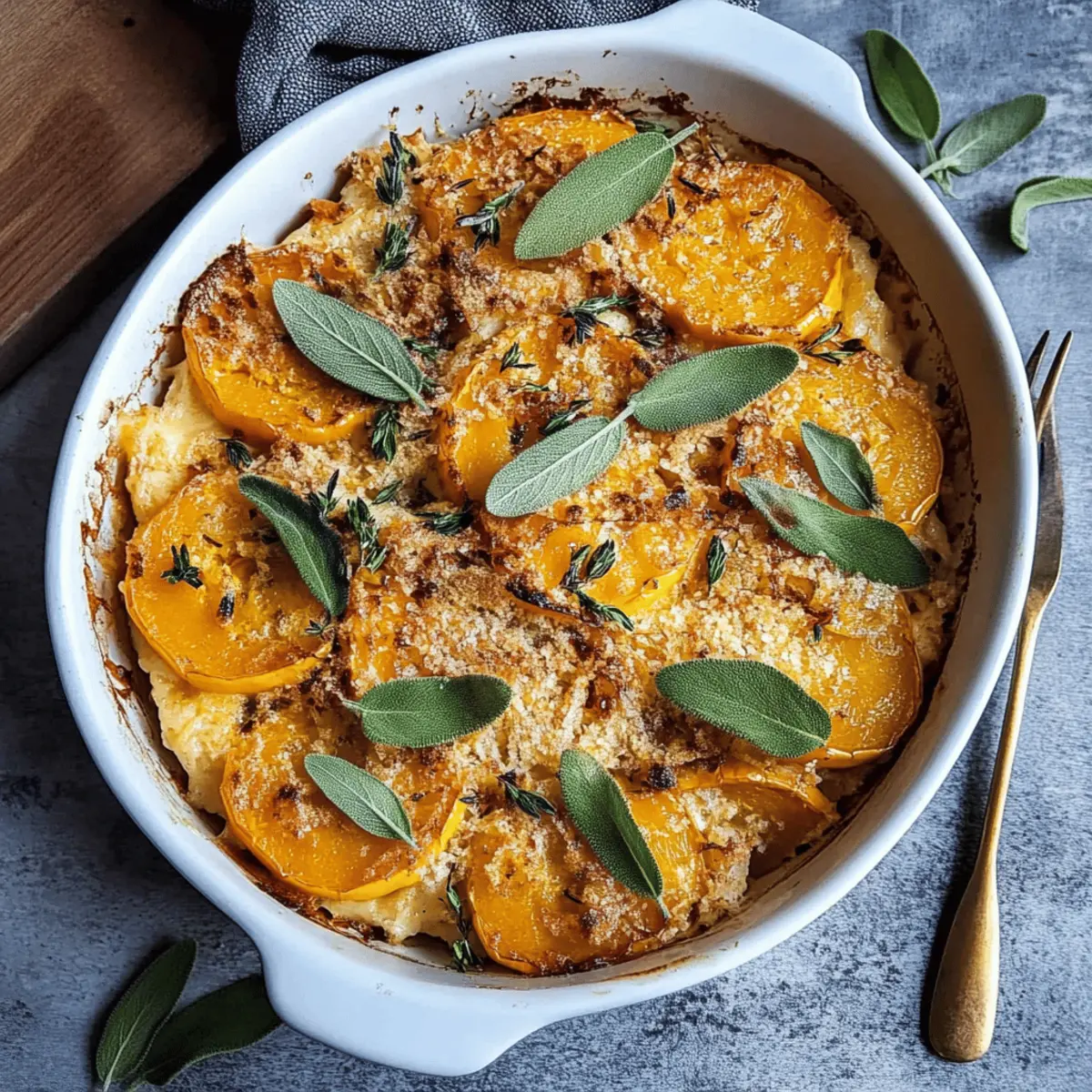 Sage Butternut Squash Gratin