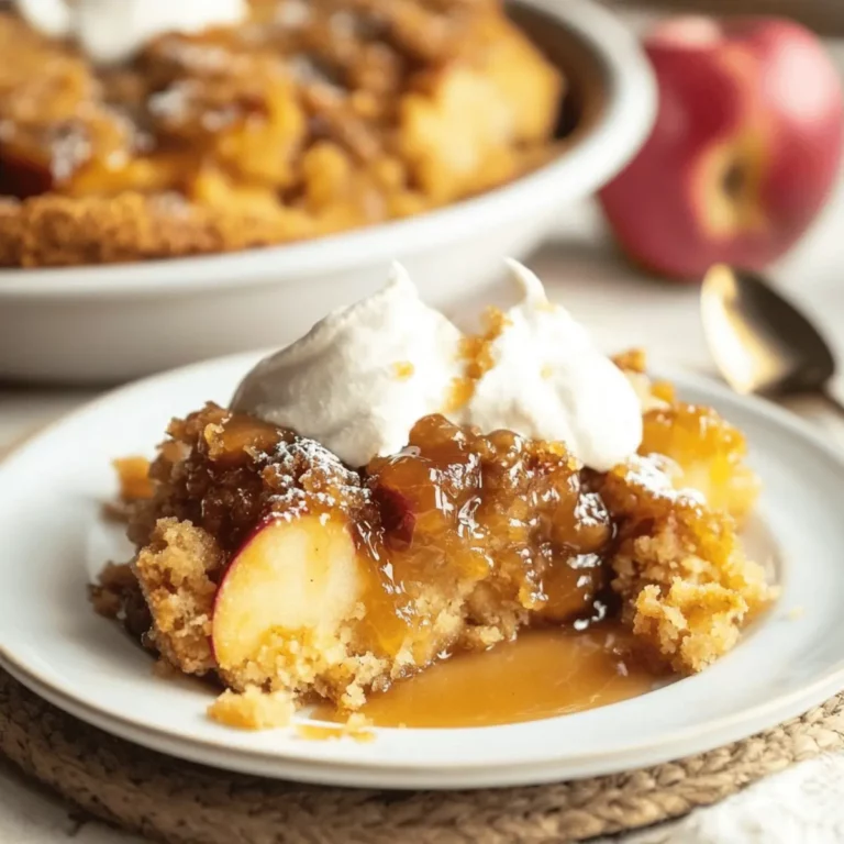Crockpot Caramel Apple Dump Cake