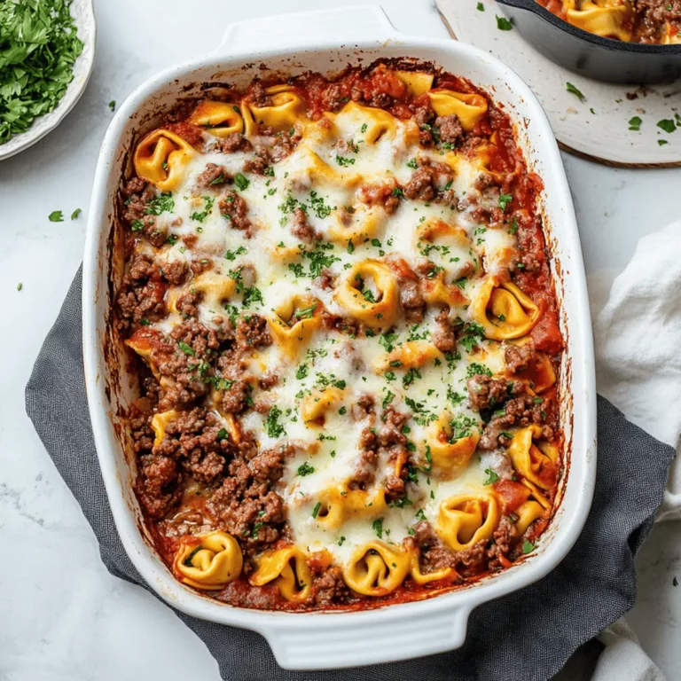Easy One-Pan Beefy Tortellini Bake Recipe