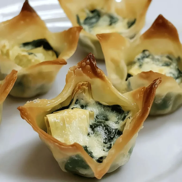Spinach & Artichoke Wonton Cups