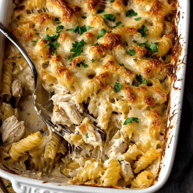 Chicken Alfredo Pasta Bake