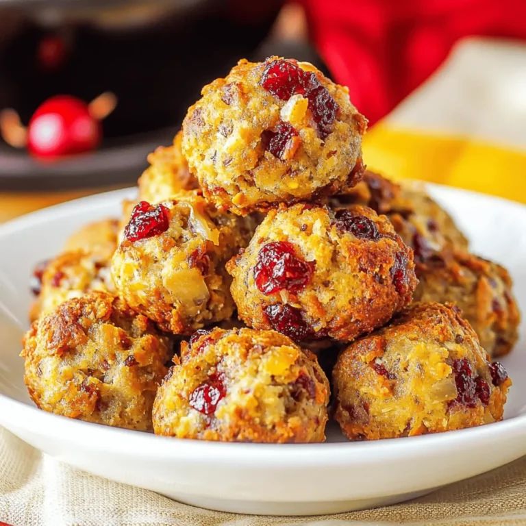 Cranberry & Turkey Stuffing Balls