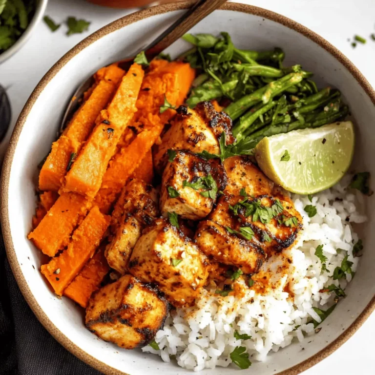 Healthy Chicken & Sweet Potato Rice Bowl