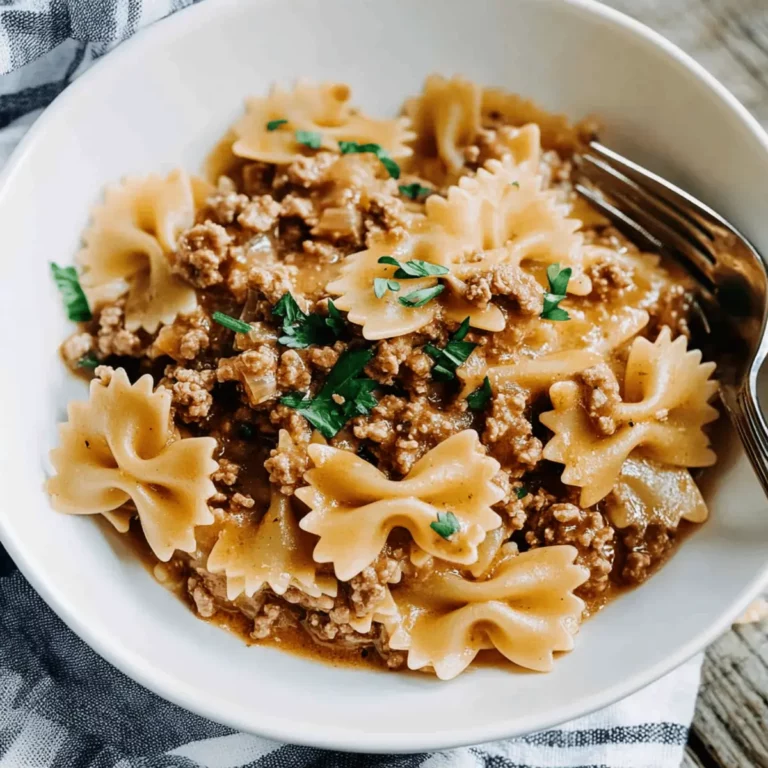 Bowtie Pasta with Ground Beef