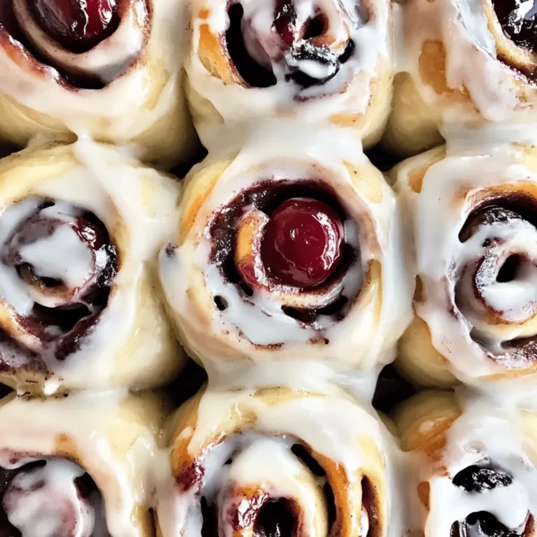 Cherry Cinnamon Rolls with Homemade Filling