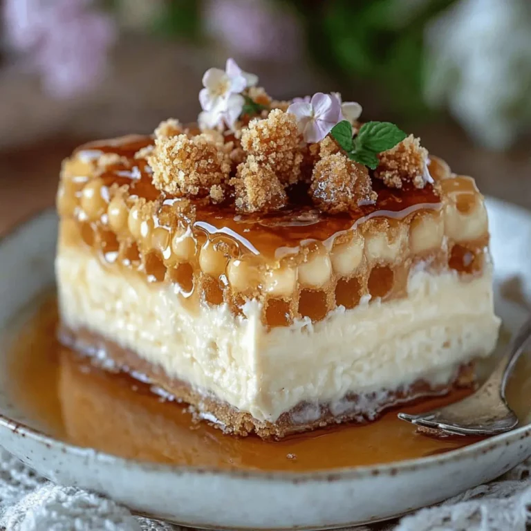 Crunchy & Creamy Honeycomb Cheesecake Cake