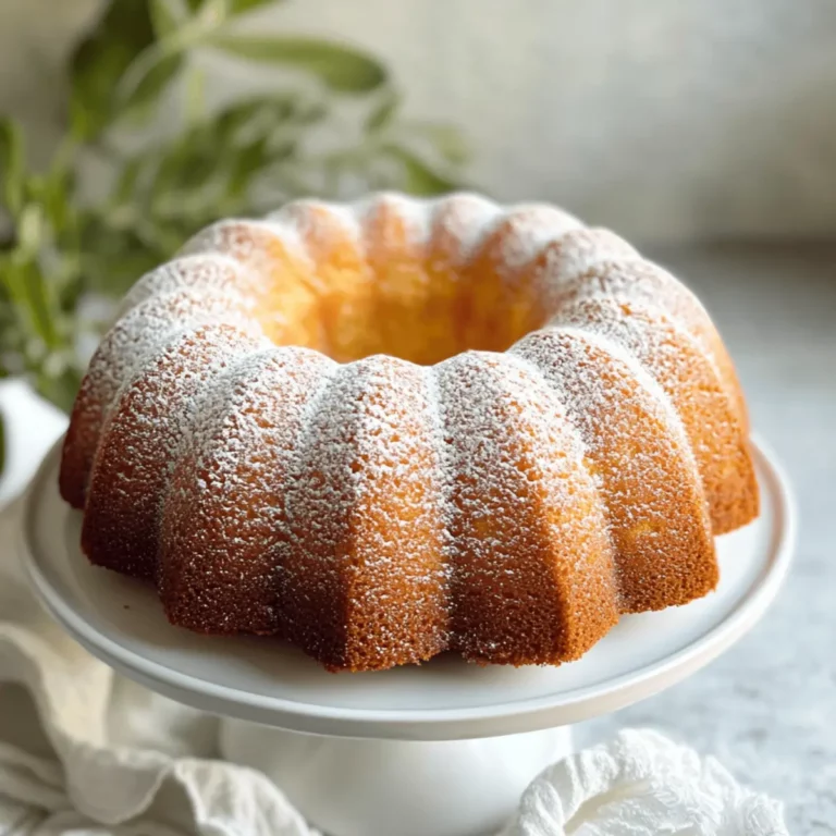 Classic Vanilla Bundt Cake with a Buttery Crumb