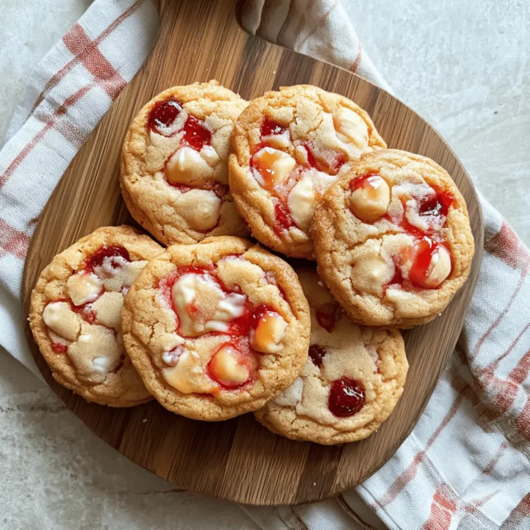 White Chocolate Cherry Jam Cookies