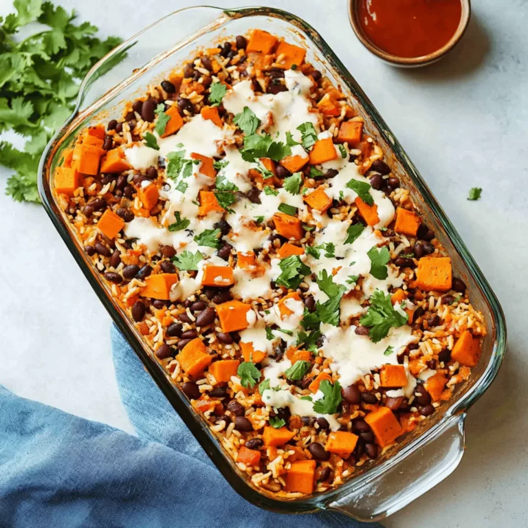 Rice and Bean Casserole with Sweet Potatoes